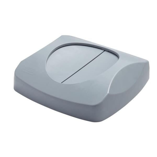 Lid Can Untouchable Polystyrene Swing Lid Gray Square 4/Case